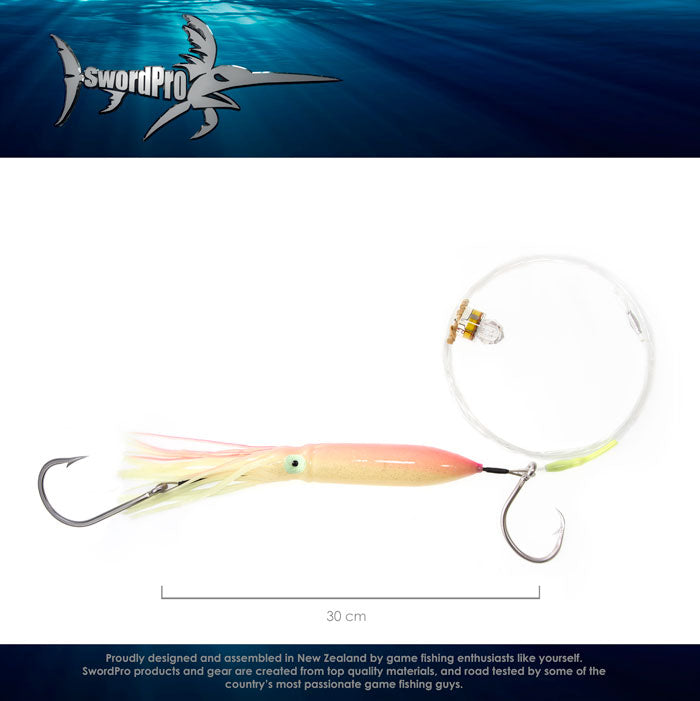 Broadbill Swordfish Rig – Circle & J-Hook With Squid Plus Strobe light