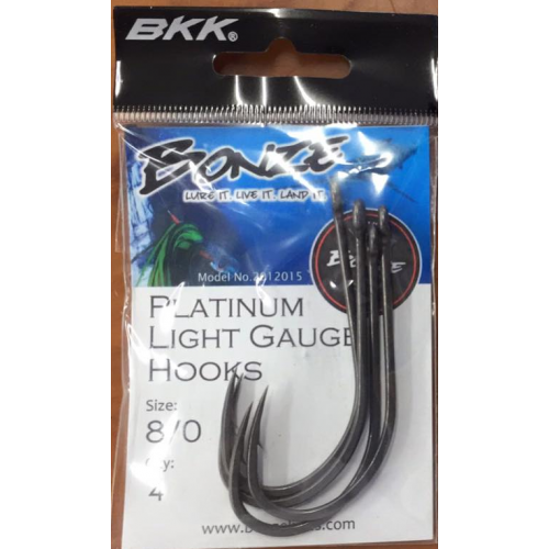NEW Bonze Platinum light gauge hook 8/0