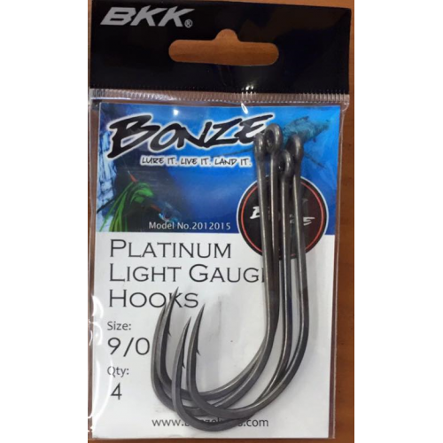 NEW Bonze Platinum light gauge hook 9/0