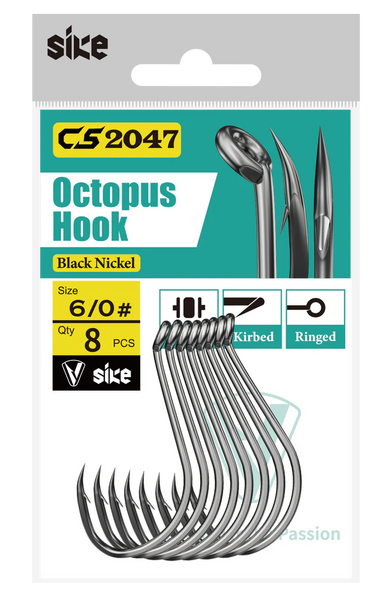 Sike Octopus Hook - Black Nickel CS2047