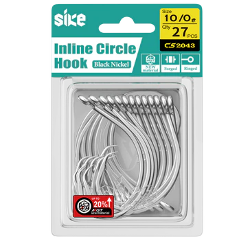 Sike Inline Circle Hook - Black Nickel CS2043